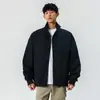 Jaqueta de Voo com Gola Alta High Street Americana Masculina Primavera e Outono Nova Marca Tendência Retro Bonita Solta Versátil Jaqueta Baseball