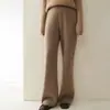 Pantalones Anchos Versátiles Gruesos de Otoño e Invierno con Cordón, de Cintura Alta, Adelgazantes, Moda de Punto para Mujer, Nuevo Estilo Cachemira