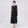 Vestido Elegante de Manga Longa para Mulheres 2026 Novo Estilo Diário para o Trabalho Vestido Emagrecedor Fornecimento Transfronteiriço Sudeste Asiático