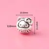 Plata Pura 999 Sanrio Kuromi con Cuentas Hecho a Mano DIY Accesorios Accesorios Pulsera Trenzada Pulsera Joyería