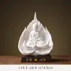 Adornos cerámicos seguros Corazón de loto Bodhisattva Guanyin Porcelana blanca de Dehua Estatua de Buda nueva de Lin Yi Tres estatuas sagradas occidentales