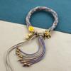 Cuerda de Mano Xizang Frotamiento de Mano Cuerda de Algodón Cuerda de Mano Colorida Pulsera Tejida a Mano Estilo Étnico Thangka Adorno Xizang Pulsera
