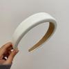 Diadema de Cuero de Techo Alto Casual y Versátil Diadema Francesa de Ala Ancha de Alta Gama Esponja para Lavado Facial Nuevo Sombrero 2025