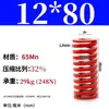 Padrão Japonês Vermelho 65Mn Mola para Moldes Padrão Japonês Retangular Compressão Forte Mola de Compressão de Fio Plano Tm Spring Swm Carga Média