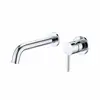 Ventas Directas de Fábrica de Artículos Sanitarios Tengbang, Grifo para Lavabo de Cobre de Alta Calidad Empotrado en Pared, Grifo para Lavabo de Proyecto Hotelero, Acabado Cepillado