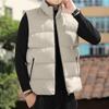 Chaqueta acolchada de algodón y plumón para hombre, chaleco de invierno de color liso, moderno, holgado, combinable, grueso y cálido, para uso exterior en pareja.
