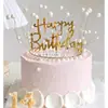 Decoración de Pastel de Cumpleaños de Celebridad de Internet Corona Adornos Tiara de Perlas de Reina para Niños Accesorios de Sombrerería para Adultos