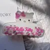 (Liquidação de Estoque) Yhj Acessório de Cabelo Gato Flor Presilha Fofa Glitter Fino Rosa Presilha de Cabelo Disco de Cabelo Presilha Tubarão de Cabelo Presilha de Cabelo