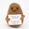 Pepino Emocional Transfronterizo Papa Crochet a Mano Pepino en Maceta Fruta y Verdura de Energía Positiva Muñeco de Ganchillo de Lana