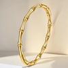 Pulsera de Acero de Titanio de Moda Nueva y Tendencia para Mujer con Diamantes, No se Desvanece, Brazalete Versátil de Acero Inoxidable al por Mayor