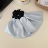Elástico de Cabelo Estilo Saia Série de Cores Morandi Simples Estilo Primavera, Versátil para Uso Diário, Acessório de Cabelo Doce para Rabo de Cavalo ou Coque de Menina