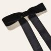 Accesorios para el Cabello de Boda para Novia rojo vino Lazo de Terciopelo de un Lado Pasador Largo Clip Trasero Accesorios para el Cabello
