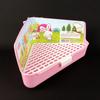 Baño para Conejo con Bacinilla Anti-Orina Elevada, Caja de Arena para Mascotas Pequeñas con Cajón, Cobaya, Chinchilla, Conejo Mascota