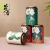 Bote de Papel para Té Caja de Empaque para Té Prueba de Humedad Té Verde Té Negro Té Aromático Bote Redondo de Papel Sellado Vacío 0.1kg 0.15kg Latas de Té