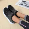 Comércio Exterior Transfronteiriço Tamanho Grande Primavera e Outono Nova Moda Lazer Strass Tecido Voador Estilo Esportivo Feminino Lazer Sapatos Femininos Pronta Entrega