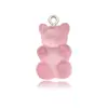 Accesorios de Oso de Resina Transparente de Colores Dulces Materiales para Pulsera Pendientes Collar Llavero Colgante Hechos a Mano DIY