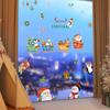 Tren de Santa Claus Decoración Festiva Pegatina para Ventana Vidrio de Ventana Puerta Decoración del Hogar Pegatina Electrostática Visible por Ambos Lados