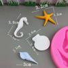 Molde para Decoração de Bolo Série Oceano DIY Estrela do Mar Concha Cavalo-Marinho Açúcar Flip Mousse de Chocolate Molde de Silicone