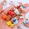 Contas de cerâmica de dragãozinho de leite fofo pintadas à mão, contas de cachorrinho dinossauro fofo, material para joias, pingente, pulseira de miçangas DIY