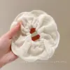 Suave con el cabello, elegante y con estilo, scrunchie, pasador de malla floral pequeño estilo coreano, accesorio para el cabello plisado de estilo de hada