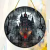 Apanhador de Sol de Acrílico de Halloween Aranha Abóbora Morcego Decoração de Jardim Pingente Atacado em Estoque