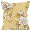 Fronha de Travesseiro Flor Branca de Primavera Estilo Simples Ins Capa Decorativa para Almofada de Sala de Estar Sofá Fronha de Travesseiro Transfronteiriça para Cintura