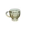 Taza de té resistente al calor directa de fábrica estilo europeo engrosada vaso de vidrio para restaurante taza de agua chapado iónico ámbar taza de café