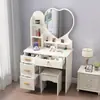 Tocador Mesa de Belleza Princesa Mesa de Maquillaje Moderna Simple Tocador de Dormitorio Mini Apartamento Pequeño Tocador Multifuncional