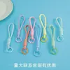 Nuevo Parche de Dopamina Tejido a Mano con Nudos Cadena para Teléfono DIY Llavero con Cierre de Primavera Colorido Material