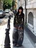 Jeans de Design High Street Americano com Bordado de Raio para Mulheres 2026 Primavera Marca Nicho Tendência Calças Retas Largas Soltas