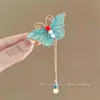 Horquilla de mariposa de estilo chino, nueva, de alta calidad, con clip lateral, para el cabello, estilo Hanfu, elegante accesorio para el cabello.