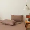 Funda de almohada de algodón cepillado de color liso con diseño de cuadrícula 48*74 cm Funda de almohada de algodón puro engrosada Funda de almohada Una pieza Venta al por mayor Par