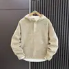 Sudadera con capucha tipo pullover de retazos estilo retro americano para hombre, otoño e invierno, engrosada, cálida, casual, versátil, holgada, moderna