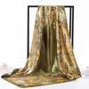Lenço Grande Quadrado 90 Lenço Feminino Primavera e Outono Coreano Decorativo Aeromoça Lenço de Cetim Novo Lenço Lenço Presente Dia das Mães