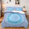 SHEIN ropa de cama de tres piezas decoración de flor de anacardo mandala de tres piezas decoración del hogar del dormitorio ropa de cama de tres piezas
