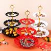 Venta caliente transfronteriza, plato de dulces multicapa de estilo europeo, mesa de centro para el hogar, plato de aperitivos, mesa de postres, soporte para pasteles, plato de dulces