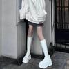 Botas longas estilo europeu e americano femininas primavera e verão 2023, novas botas de cano alto com bico redondo e elástico fino, botas altas Millennium Spice