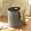 Balde de Armazenamento Espesso de Feltro, Cesta de Armazenamento de Lanches e Brinquedos para Crianças, Cesta de Armazenamento Simples, Cesto de Roupa Grande Capacidade para Casa