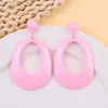 Pendientes de moda exagerados, pendientes de acrílico con forma de gota hueca, pendientes vintage de color, joyería europea y americana para mujer.