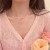 Galaxia Romántica ~ Collar de Perlas Incrustado de Diamantes para Mujer Lujo Ligero Nicho 2023 Nuevo Llegada Cadena para Clavícula Cadena de Collar Elegante Tendencia Venta al por Mayor