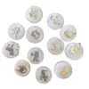Fritillaria de Água Doce Vidro Contas Espalhadas Doze Constelações 12mm Estampagem Bronzeada Furo Passante Galvanoplastia Diy Acessórios para Roupas