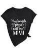 Mis Personas Favoritas Llaman Amazon Ebay Estación Independiente Elegante Casual Camiseta de Manga Corta con Cuello en V para Mujer