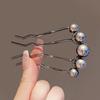 Pérola em forma de U Hairpin Sense Gun Black Comb Hair Pin Antigo Novo Chinês Hairpin Plate Hairpin Artefato Headwear