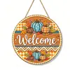 Letrero de Calabaza de Madera de Otoño Transfronterizo Letrero de Puerta Decoración Artesanía de Madera Adorno Colgante de Otoño Decoración de Pared S