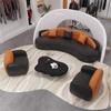 Tienda de Ropa Salón de Belleza Sofá de Ocio Área de Descanso Nórdica Sofá Curvo Creativo Sofá Sencillo para Sala de Estar en Casa