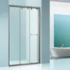 Mampara de Ducha para Baño de Hotel Separación de Seco y Húmedo de una Sola Línea Cabina de Ducha Acero Inoxidable Tríptico Pantalla Plegable para Baño