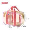 Nueva bolsa de playa transparente de PVC de gran capacidad con estilo Ins, impermeable, portátil, bolsa de cosméticos de alto rendimiento, bolsa de almacenamiento para exteriores