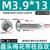 Tornillos Autorroscantes de Acero Inoxidable 304 con Cabeza Plana Torx y Columna, Tornillos Antirrobo 2.9m3.5m4.8