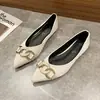Zapatos Planos Versátiles Nuevos Primavera/Verano 2025 Estilo Celebridad de Internet Zapatos de Noche Estilo Suave Francés Zapatos Planos de Punta