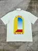 Camiseta de Algodão Puro 230g com Estampa Digital Casa Levemente Luxuosa, Pesada e Amiga da Pele para Vendas Transfronteiriças de E-commerce Independente, Manga Curta